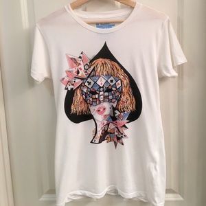 Threadless Poker Face Fitted Graphic Tee Large